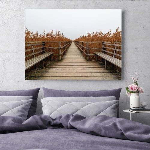 Obraz na płótnie - Canvas, Długi pomost 90x60 na Arena.pl
