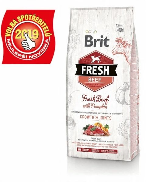 BRIT FRESH BEEF PUPPY LARGE 12KG zdjęcie 3
