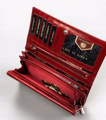 zestaw prezentowy: skórzany portfel damski, brelok i długopis - peterson na Arena.pl