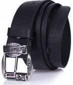 Pasek skórzany SCORPION czarny męski SKÓRA