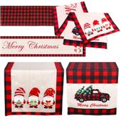 bieżnik świąteczny dwustronny czerwony 180x35cm