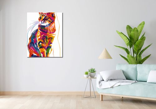 Obraz 70x90cm Nasycony Kot na Arena.pl