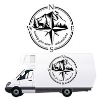 NAKLEJKA NA SAMOCHÓD róża wiatrów jeleń KAMPER przyczepę kempingową 70 cm