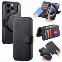 Magnetyczna separacja 2 w 1 do iPhone 15 PRO max etui z klapką czarny