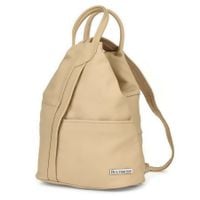 BELTIMORE plecak damski skórzany trójkątny elegancki V478 beżowy