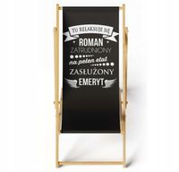 Leżak z imieniem dla Emeryta Prezent Urodziny