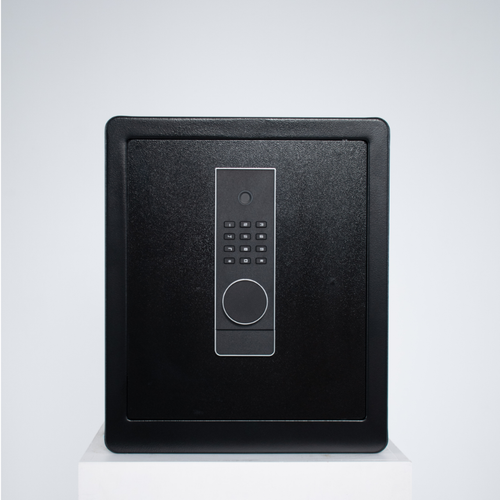 Pancerny Domowy Sejf Biometryczny Na Odcisk Palca 45x38x30 cm Czarny na Arena.pl