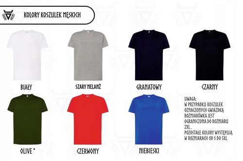 KOSZULKA MĘSKA NA PREZENT 100% ORYGINALNY 30 40 50 60 70 DLA NIEGO na Arena.pl