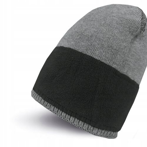 CZAPKA ZIMOWA MĘSKA CIEPŁA DWUWARSTWOWA na POLARZE OCIEPLANA klasyczna na Arena.pl