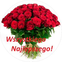 Opłatek na tort Róże Kwiaty Pikówka Bukiet Okazjonalny Tekst Gratis