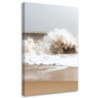 Obraz do salonu sypialni jadalni, Plaża morze wzburzone fale 60x90