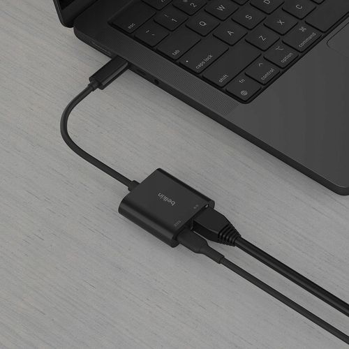 Adapter z ładowaniem USB-C PD 3.0 100W do GB Ethernet, Belkin przejściówka na Arena.pl