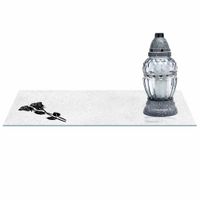 SZKLANA PODSTAWKA POD ZNICZE z dedykacją 60x30cm 493d