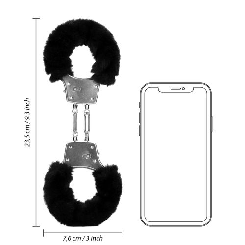 furry metal hand cuffs   black na Arena.pl