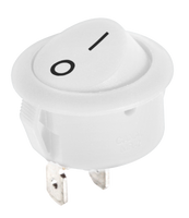 PRK0080 Złącze przełącznik kołyskowy okrągły R5 0-1 biały 6A/250V