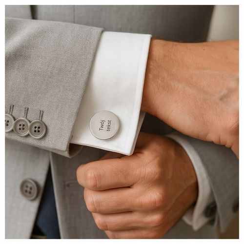 Spinki do mankietów TWÓJ TEKST TWOJA GRAFIKA ślub na Arena.pl