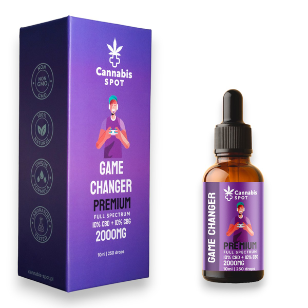 Olejek Gamechanger Premium - 10% CBD + 10% CBG zdjęcie 1