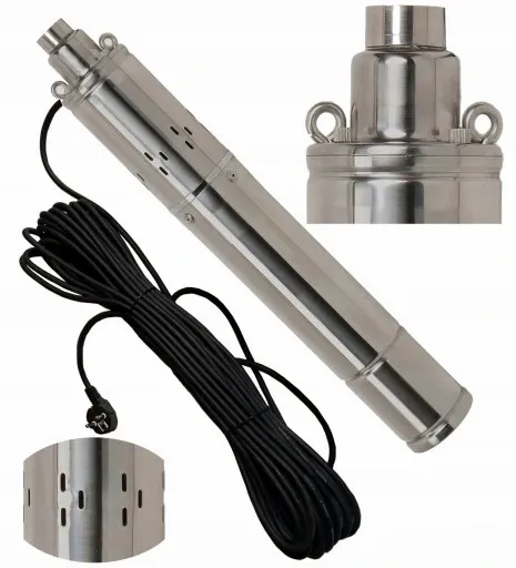 POMPA GŁĘBINOWA ŚRUBOWA DO WODY CZYSTEJ STUDNI WIERCONA 4" + KABEL 20M zdjęcie 7