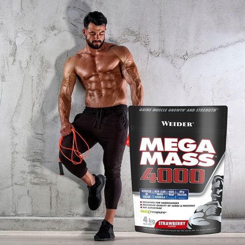 Weider Mega Mass 4000 4 kg - Truskawka | Mass Gainer na Arena.pl