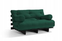 Sofa z funkcją spania 140x200 - Slim Exclusive Black - Pascall Futon BZ50