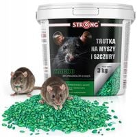 ZATRUTE ZIARNO NA MYSZY I SZCZURY TRUTKA ZBOŻOWA STRONG BROMADIOLON 3