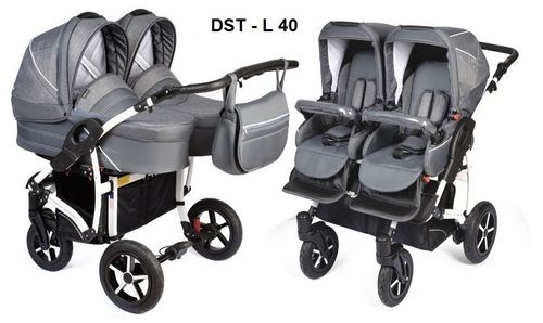 WÓZEK DLA BLIŹNIĄT DORJAN DANNY TWIN 3W1 + PRAKTYCZNE KUFERKI na Arena.pl