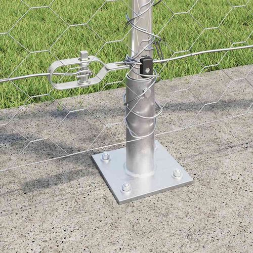 Ogrodzenie z słupkami Srebrny 1.2 x 10 m Stal pokryta PCV na Arena.pl