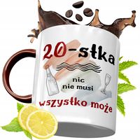 Kubek Bordowy 20 Urodziny Na Urodziny Prezent Z Nadrukiem Ze Zdjęciem