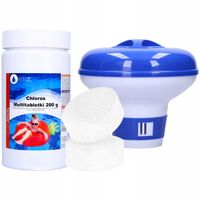 10w1 chlor do basenu 1kg 200g multi tabletki do basenu jacuzzi + dozownik