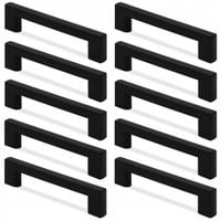 10x UCHWYT MEBLOWY CZARNY UCHWYT DO MEBLI KUCHENNYCH UCHWYT DO SZAFKI