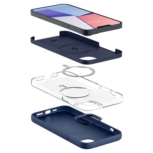 spigen silicone fit mag magsafe iphone 14 plus / 15 plus navy blue na Arena.pl
