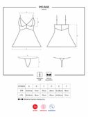 Bielizna 810 BAB 2 babydoll i stringi biała  S/M