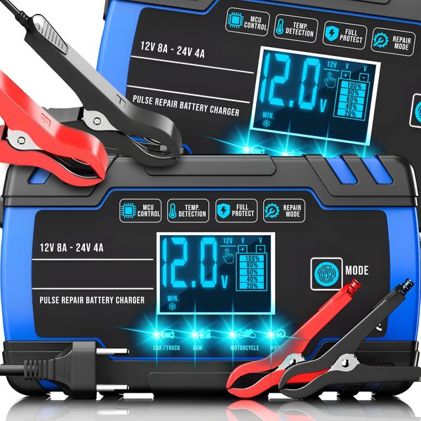 PROSTOWNIK ŁADOWARKA DO AKUMULATORA LCD 12V 8A zdjęcie 4
