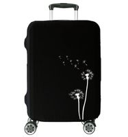 Pokrowiec na Walizkę Ochronny Etui Trzy Rozmiary S M L Czarny z Tekstem