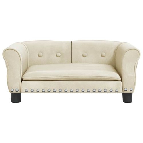 Legowisko dla psa, kremowe, 70x45x30 cm, aksamit na Arena.pl