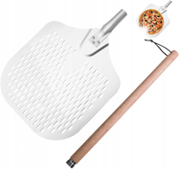 SZUFLA ŁOPATA do PIZZY PERFOROWANA 30,5 x 35,5 dł. 85 cm VIAGGIO + EBOOK!