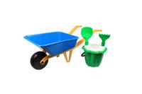 DLA DZIECI Z KOMPLETEM NARZĘDZI  TACZKA OGRODOWA