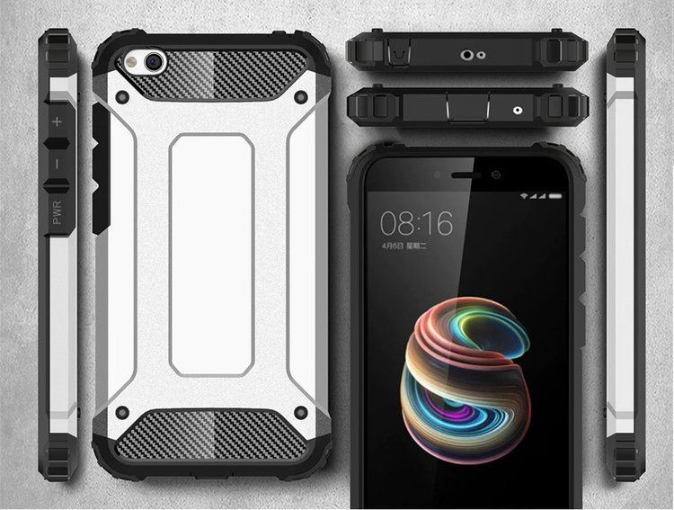 Pancerne etui Armor TPU +PC do Xiaomi Redmi GO czarny zdjęcie 4
