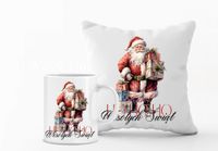 Zestaw PODUSZKA i KUBEK nadruk personalizowany PREZENT na święta mikołajki