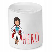 Skarbonka Dla Lekarza Doktora Hero Prezent Z Nadrukiem Ze Zdjęciem