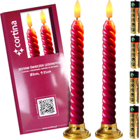 ŚWIECE LED NA BATERIE 2 SZT ZESTAW ŚWIECZEK 21CM