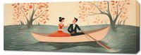Obraz 100x40cm Romantyczna Eskapada po Rzece