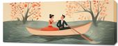 Obraz 100x40cm Romantyczna Eskapada po Rzece