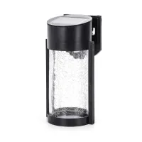 Lampa kinkiet ścienna solarna LED czarna 2700K do salonu energooszczędna