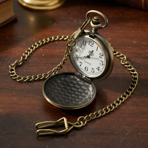 Zegarek Kieszonkowy na Łańcuszku z Grawerem Retro Prezent dla Niego na Arena.pl