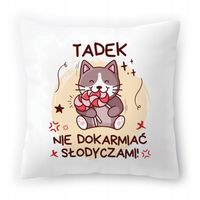 Poduszka Dla Tadka Na Urodziny Ze Zdjęciem Na Prezent Biała 40X40 Cm