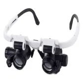 Lupa okulary zegarmistrzowskie do elektroniki napraw 8x 23x led