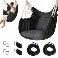 HAMAK FOTEL OGRODOWY WISZĄCY KRZESŁO HUŚTAWKA DO TARAS, OGRÓD +2 PODUSZKI