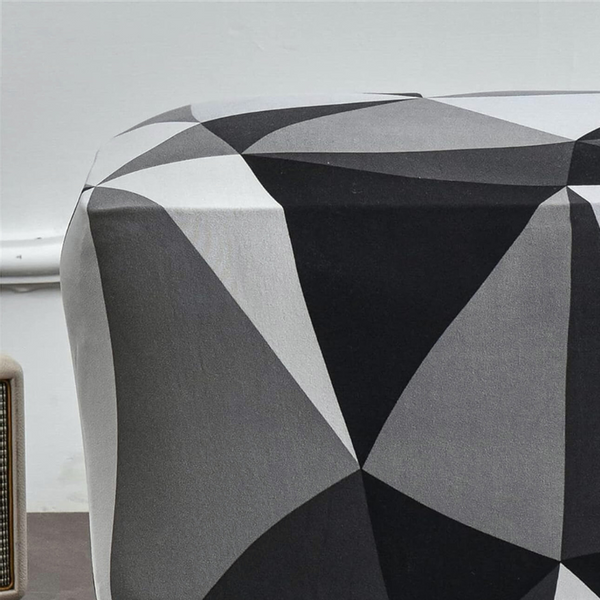 POKROWIEC NA PODNÓŻEK PUF ELASTYCZNY GŁADKI GRAFIKA GEOMETRYCZNE WZORY zdjęcie 6