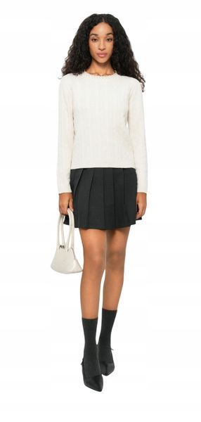 Vero Moda VMLUNA CABLE PEARL PULLOVER - Jumper - birch L zdjęcie 1